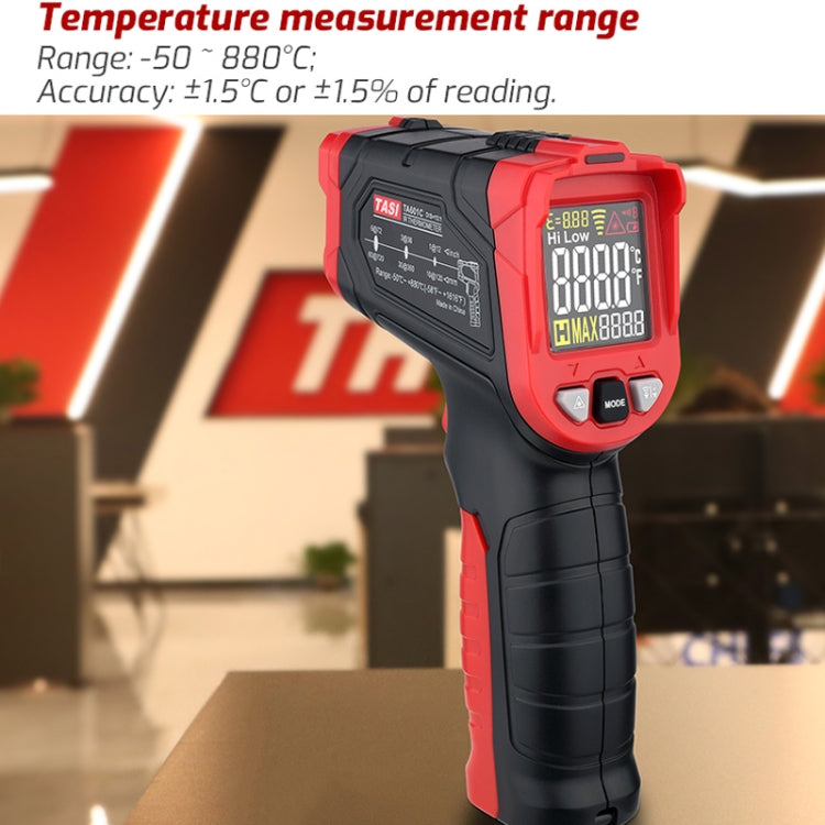 TASI TA601C -50-880 Degrees Celsius Infrared Thermometer Electronic Color Screen Thermometer - Thermostat & Thermometer by TASI | Online Shopping UK | buy2fix