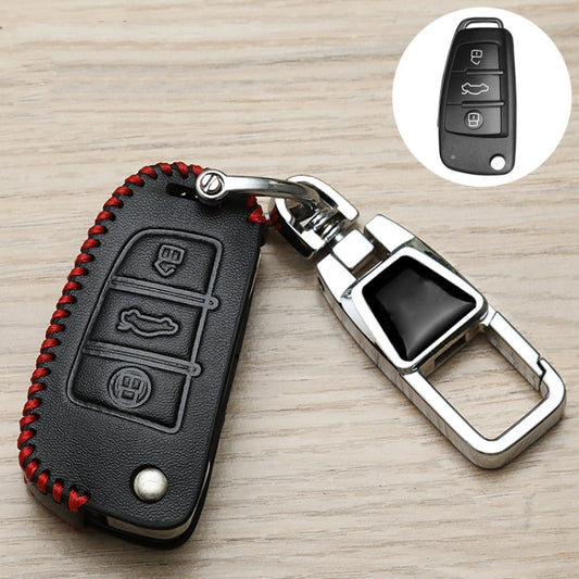 For Audi B Car Folding Key Cover Multifunctional Keychain Anti-lost Number Plate - Car Key Cases by buy2fix | Online Shopping UK | buy2fix