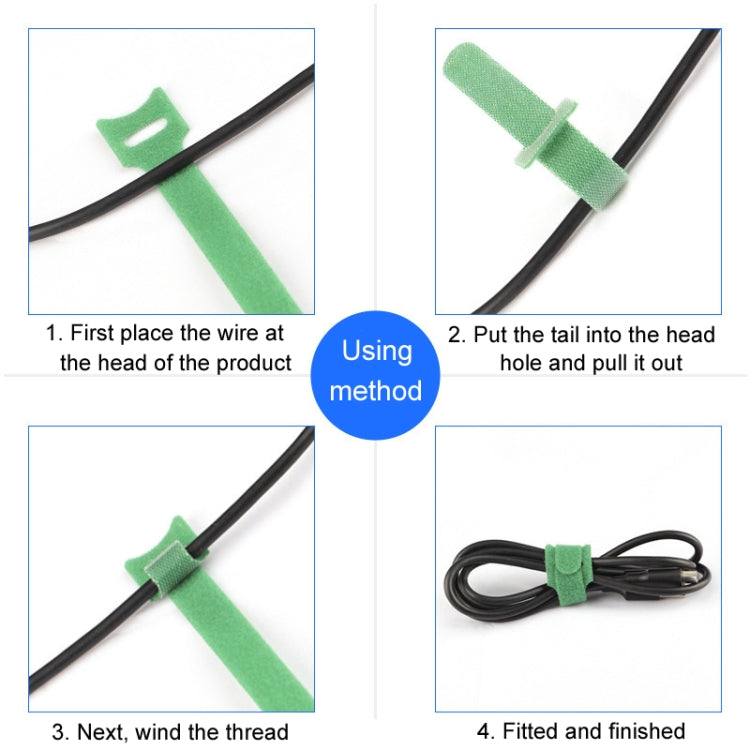 20pcs Nylon Fixed Packing Tying Strap Data Cable Storage Bundle, Model: 12 x 200mm Green - Cable Organizer by buy2fix | Online Shopping UK | buy2fix