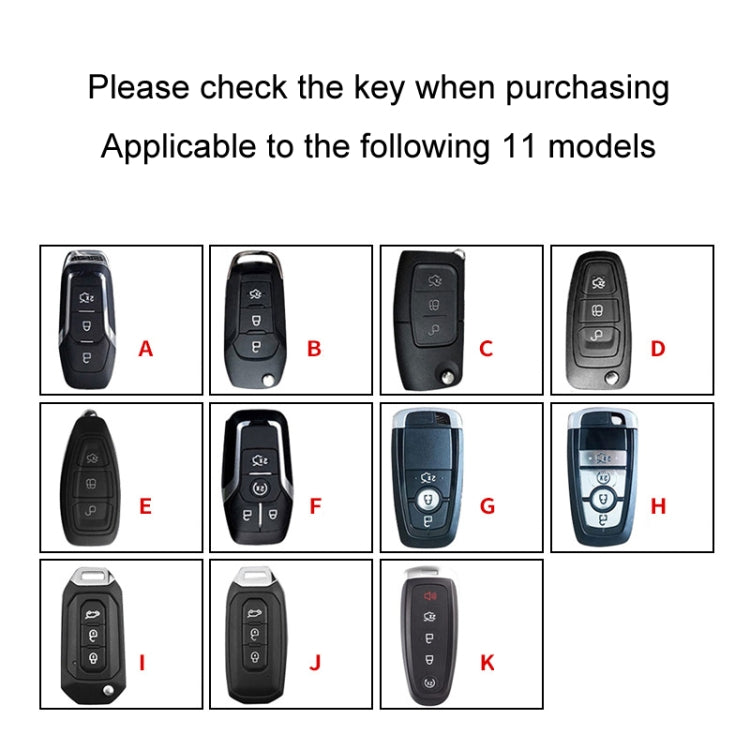 For Ford Car Key Cover Keychain Anti-lost Number Plate, Style: K - Car Key Cases by buy2fix | Online Shopping UK | buy2fix