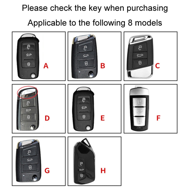 For Volkswagen Key Cover Multifunctional Keychain Anti-lost Number Plate, Style: H - Car Key Cases by buy2fix | Online Shopping UK | buy2fix