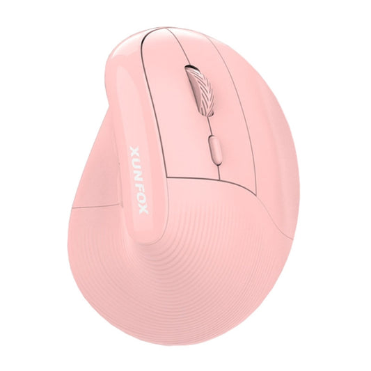 XUNSVFOX H5 Upright Vertical Dual Mode Mouse Rechargeable Wireless Business Office Mouse(Pink) - Wireless Mice by XUNSVFOX | Online Shopping UK | buy2fix
