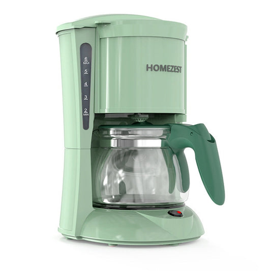 HOMEZEST 600W 0.65L  Automatic Drip Coffee Maker with Glass Carafe 2-6 Cup Capacity(Green UK Plug) - Coffee Tools by HOMEZEST | Online Shopping UK | buy2fix