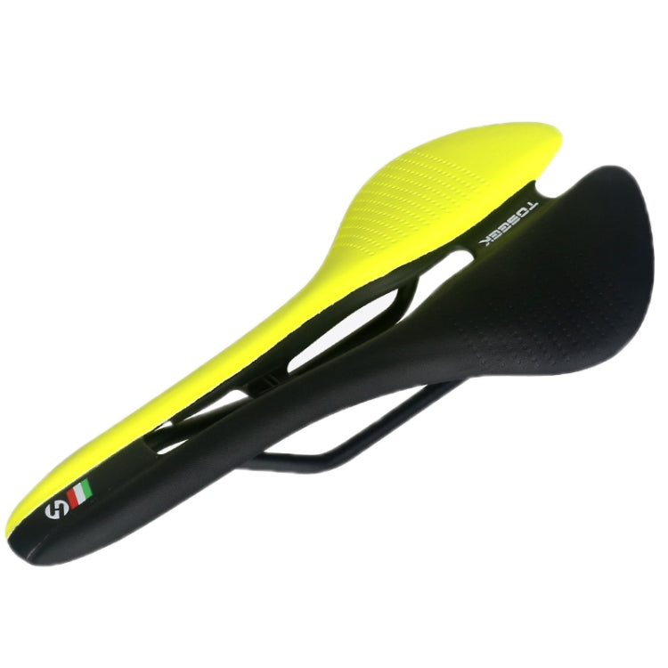 TOSEEK Mountain Bike Saddle Road Bicycle Seat Accessories, Color: Black Yellow - Bicycle Saddle by TOSEEK | Online Shopping UK | buy2fix