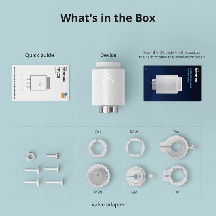 SONOFF TRVZB Zigbee Temperature Control Valve Intelligent Heating Anti-freezing APP Remote Control - Other Accessories by SONOFF | Online Shopping UK | buy2fix