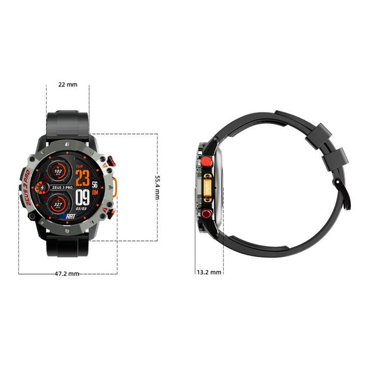 LOKMAT ZEUS3 Pro 1.39-Inch 5ATM Waterproof Outdoor Sports Bluetooth Call Smart Watch(Orange) - Smart Watches by LOKMAT | Online Shopping UK | buy2fix