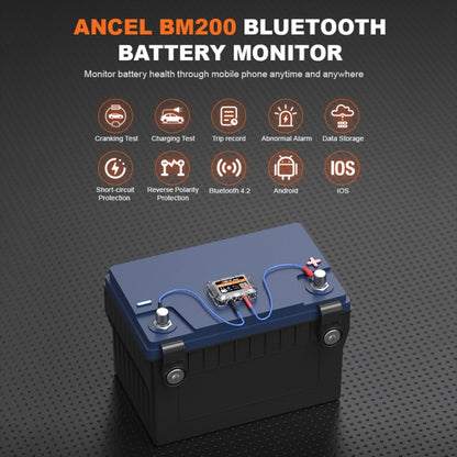 ANCEL BM200 12V Bluetooth 4.2 Car Battery Analysis and Detection Tool Battery Tester - Electronic Test by ANCEL | Online Shopping UK | buy2fix