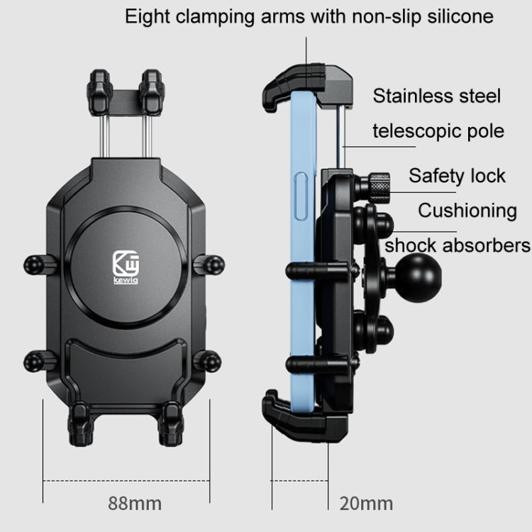 Kewig Motorcycle Octopus Holder Anti-Theft Motorcycle Cell Phone Mounts, Model: M26-C4 - Holder by Kewig | Online Shopping UK | buy2fix