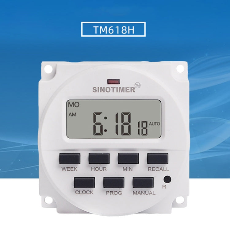 SINOTIMER Programmable Timer Switch Time Controller, Model: TM618H-1 110V - Digital Countdown by SINOTIMER | Online Shopping UK | buy2fix