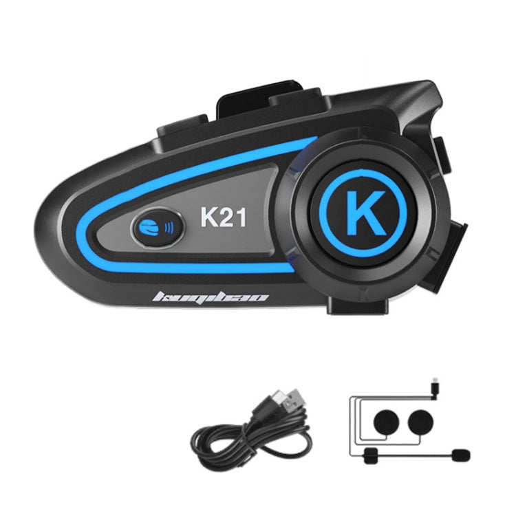 KUQIBAO Motorcycle Helmet Long-lasting Waterproof Bluetooth Headset with Light(Hard Microphone) - Motorcycle Walkie Talkie by KUQIBAO | Online Shopping UK | buy2fix