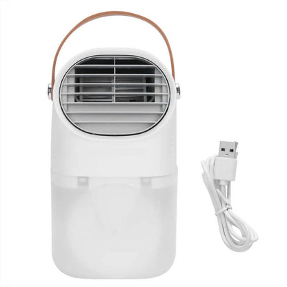 F3 USB Plug-In Desktop Mini Portable Humidification Spray Cooling Air Conditioning Fan(White) - Electric Fans by buy2fix | Online Shopping UK | buy2fix