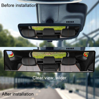 Car Rearview Mirror Snap-on HD Anti-fog Anti-dazzle Wide Angle Curved Mirror, Size: 28.5x7cm - Interior Mirrors by buy2fix | Online Shopping UK | buy2fix