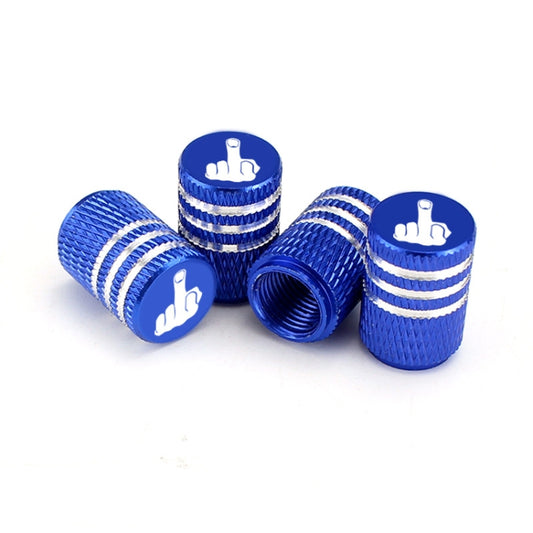 4pcs Laser Ioon Car Tire Modification Universal Valve(Blue) - Tire Valve Caps by buy2fix | Online Shopping UK | buy2fix