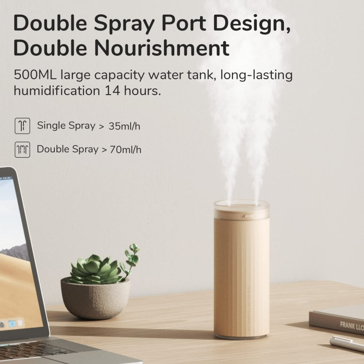 JisuLife HU16 Desktop Dual Mist Ports Humidifier, Color: White Rechargeable - Air Purifiers & Accessories by JisuLife | Online Shopping UK | buy2fix