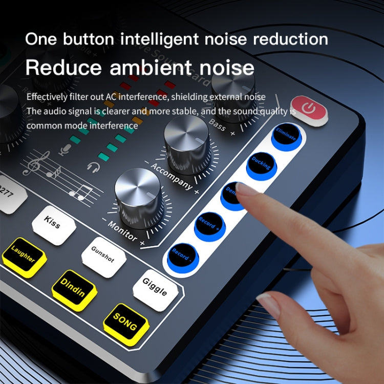 M8 Recording And Singing Live Bluetooth Sound Card Set, Color: Black+Black Cantilever - Live Sound Effects Processors by buy2fix | Online Shopping UK | buy2fix