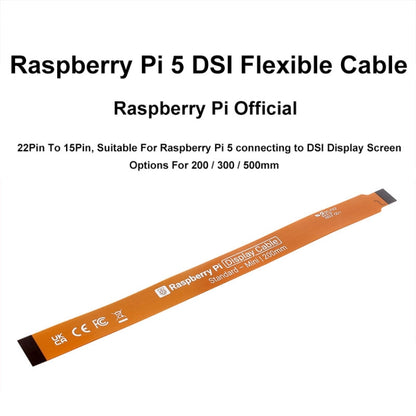 Waveshare 25947 For Raspberry Pi 5th DSI Display 22Pin To 15Pin Soft Cable FPC Cable, Spec: 300mm - Raspberry Pi Accessories by Waveshare | Online Shopping UK | buy2fix