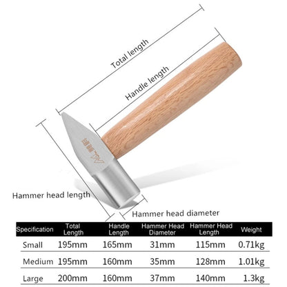 MYTEC Small Silversmith Hammer Tool Short Handled Small Hammer Handmade Round Head Duckbill Hammer - Hammer by MYTEC | Online Shopping UK | buy2fix