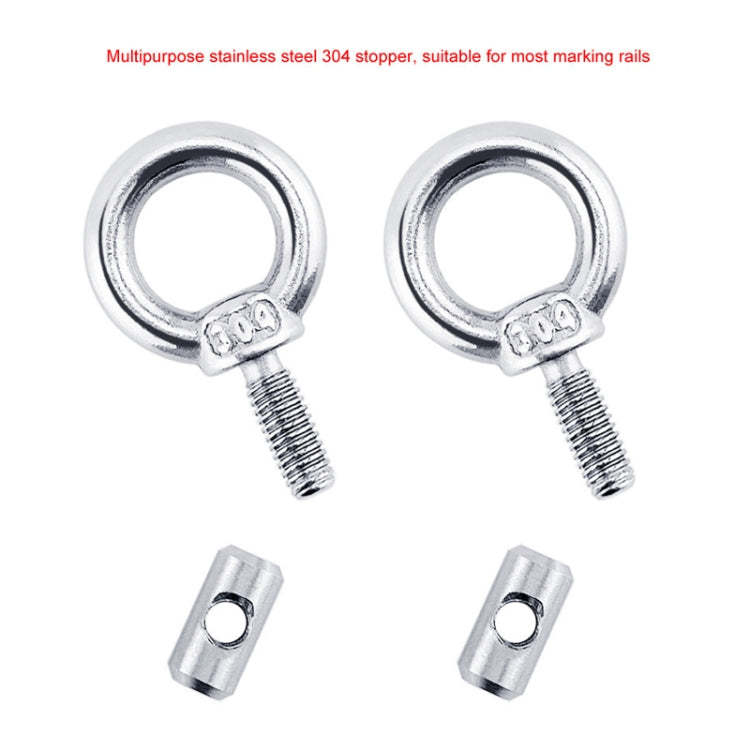 RV Sunshade 304 Stainless Steel Slide Rail Ring, Specifications: 2pcs M4 Ring + Cylinder + Purple Climbing Buckle - Marine Accessories & Parts by buy2fix | Online Shopping UK | buy2fix