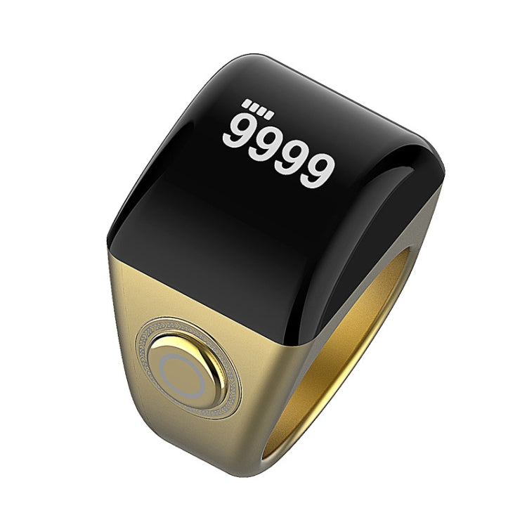 Equantu Smart Bluetooth Finger Counter Muslim Prayer Time Reminder Ring, Style: Gold 18mm - Smart Rings / Smart Telephones by Equantu | Online Shopping UK | buy2fix