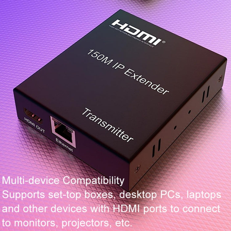 150m HDMI Network Cable Extender IP One To Many Computer Monitors, Transmitter+Receiver, US Plug - Amplifier by buy2fix | Online Shopping UK | buy2fix