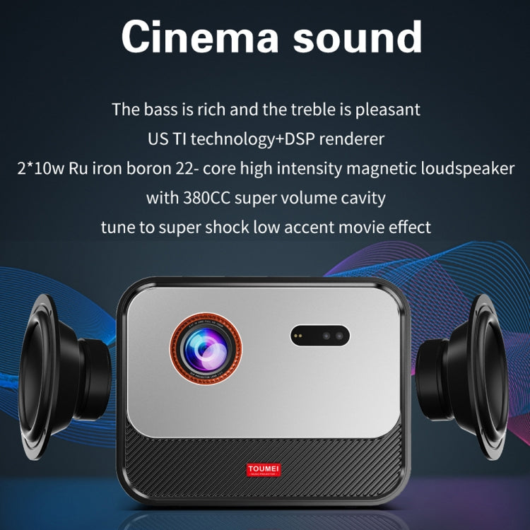 TOUMEI X5 Home Theater DLP Projector HD High Bright 1080P Projector US Plug(Gray) - Mini Projector by TOUMEI | Online Shopping UK | buy2fix