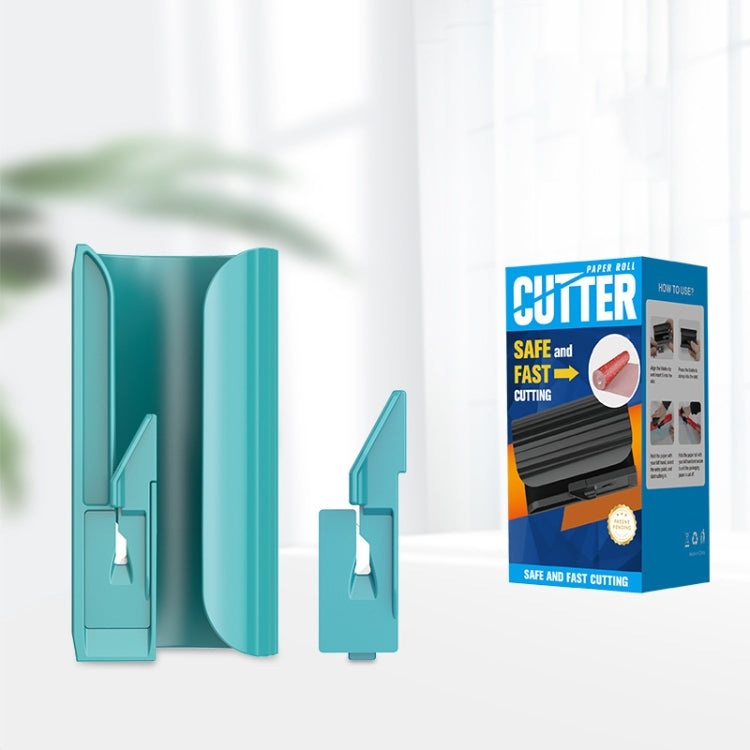 Wrapping Paper Cutter Rolled Paper Cutting Device For Holiday Wrapping Paper(Cyan) - Tools by buy2fix | Online Shopping UK | buy2fix