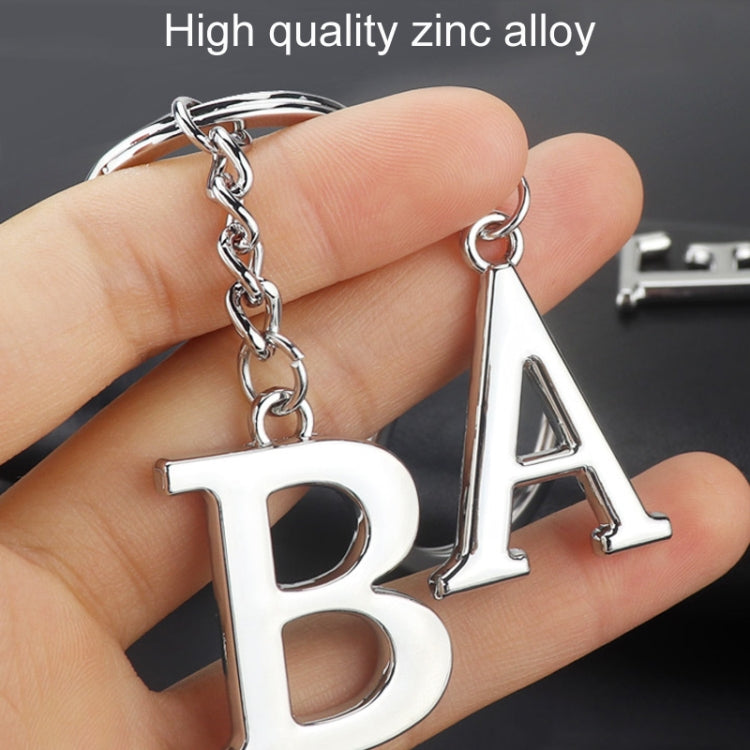 Double-Sided Three-Dimensional Plating Alphabet Keychain, Style: X - Key Rings by buy2fix | Online Shopping UK | buy2fix