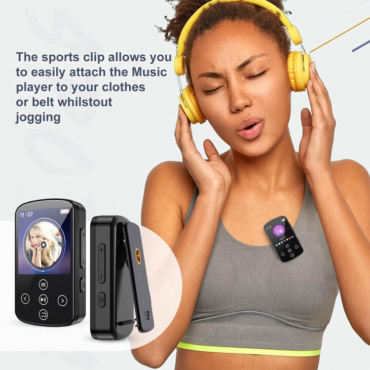 MP3 Bluetooth Music Player HIFI Sports Clip Touch Screen MP4, Memory: No TF Card(Black) - MP3 Player by buy2fix | Online Shopping UK | buy2fix