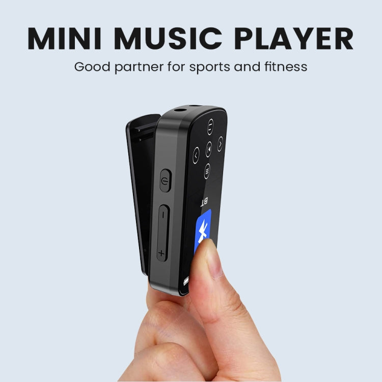 MP3 Bluetooth Music Player HIFI Sports Clip Touch Screen MP4, Memory: 64GB(Black) - MP3 Player by buy2fix | Online Shopping UK | buy2fix