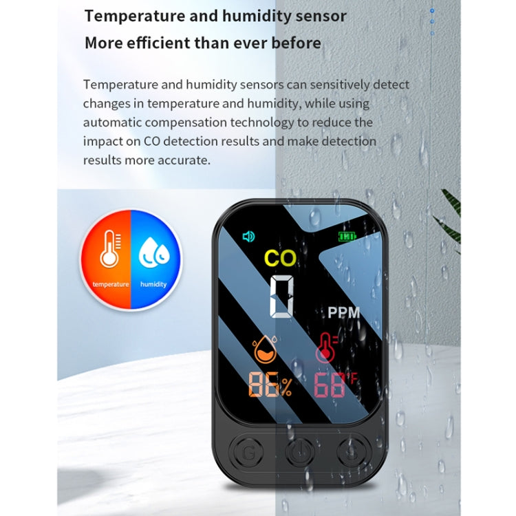 3 In 1 Multifunctional Portable Carbon Monoxide Detector(Black) - Air & Water Quality Tester by buy2fix | Online Shopping UK | buy2fix