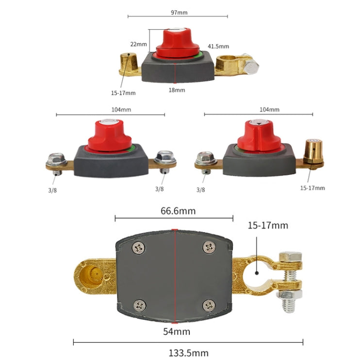 12V/24V Car Battery Negative Disconnect Switch Modification(Screw Type) - Car Switches by buy2fix | Online Shopping UK | buy2fix