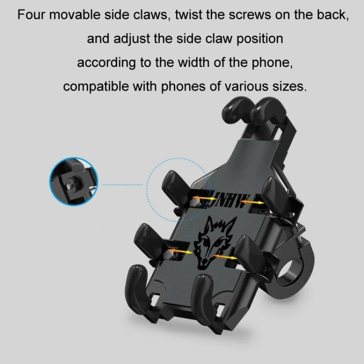 JNHW Motorcycle Bicycle Eight Claw Mobile Phone Navigation Shockproof Bracket, Style: For Rearview Mirror - Holder by JNHW | Online Shopping UK | buy2fix