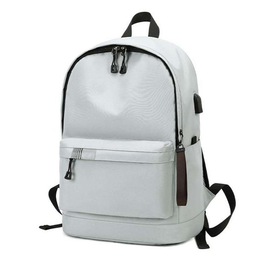 SKV B21071 Large Capacity Student School Bags Leisure Traveling Double Shoulder Laptop Backpack(Silver Gray) - Backpack by SKV | Online Shopping UK | buy2fix