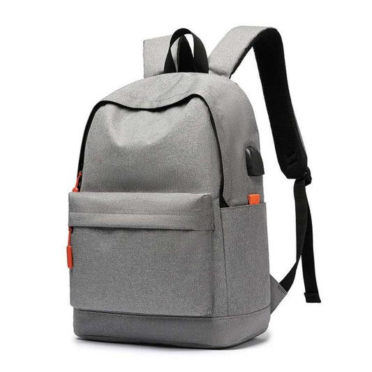 SKV B20537 Lightweight Traveling Double Shoulder Bag Large Capacity Laptop Backpack(Light Gray) - Backpack by SKV | Online Shopping UK | buy2fix