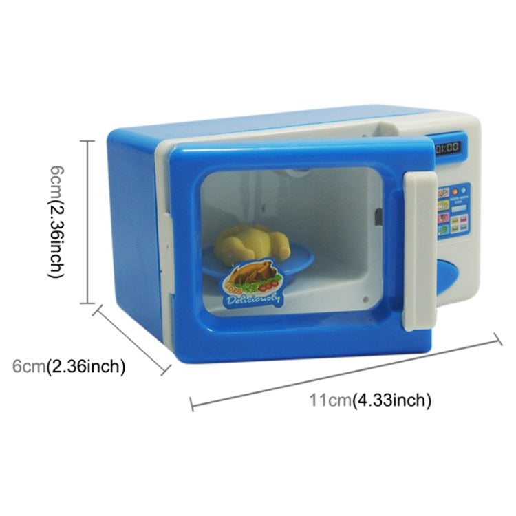 Children Mini Cute Microwave Oven Pretend Role Play Toy Educational for Kids Kitchen Toys(Blue) - Pretend Play Toys by buy2fix | Online Shopping UK | buy2fix