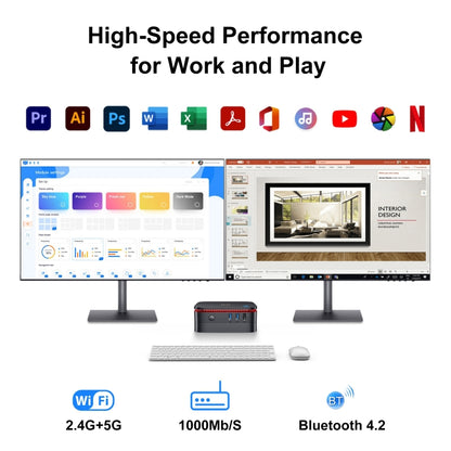 [HK Warehouse] Blackview MP60 Mini PC, 8GB+256GB, Windows 11 Pro Intel Jasper Lake N5095 up to 2.9GHz , EU Plug(Blue) - Windows Mini PCs by Blackview | Online Shopping UK | buy2fix