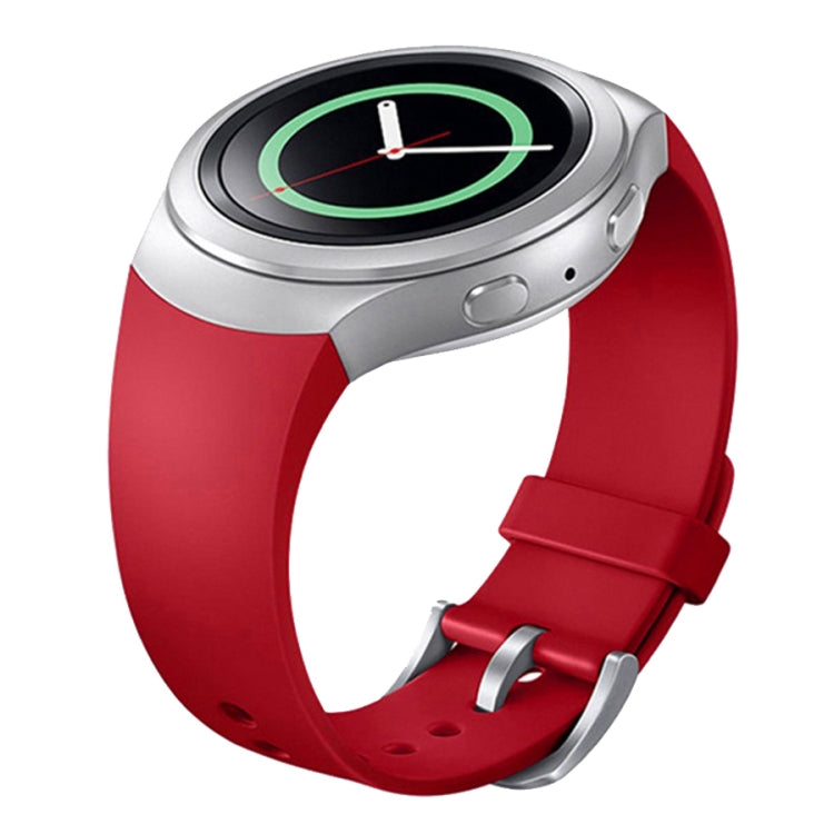 For Samsung Gear S2 Sport / Gear S2 Watch Solid Color Silicone Watchband(Red) - Smart Wear by buy2fix | Online Shopping UK | buy2fix