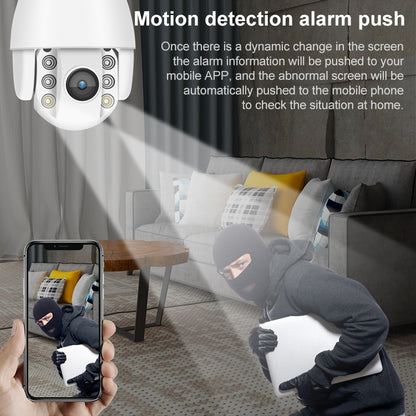 QX2 4G (US Version) 1080P HD 360 Degrees Panoramic Day and Night Full-color Waterproof Smart Camera, Support Motion Detection / Two-way Voice / TF Card, UK Plug - Security by buy2fix | Online Shopping UK | buy2fix