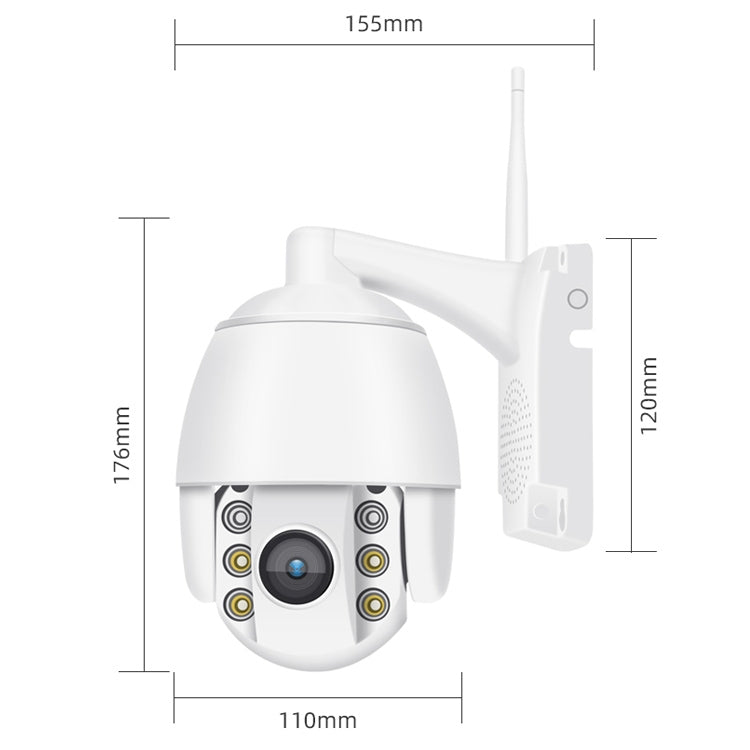 QX2 1080P HD 360 Degrees Panoramic WiFi Day and Night Full-color Waterproof Smart Camera, Support Motion Detection / Two-way Voice / TF Card, EU Plug - Security by buy2fix | Online Shopping UK | buy2fix