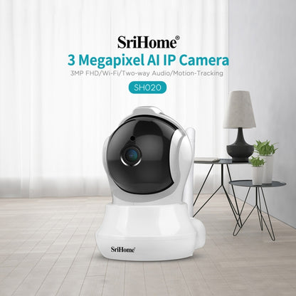 SriHome SH020 3.0 Million Pixels 1296P HD AI IP Camera, Support Two Way Talk / Auto Tracking / Humanoid Detection / Night Vision / TF Card, US Plug - Security by SriHome | Online Shopping UK | buy2fix