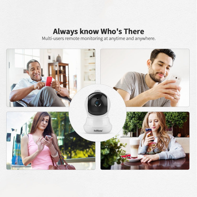 SriHome SH020 3.0 Million Pixels 1296P HD AI IP Camera, Support Two Way Talk / Auto Tracking / Humanoid Detection / Night Vision / TF Card, US Plug - Security by SriHome | Online Shopping UK | buy2fix