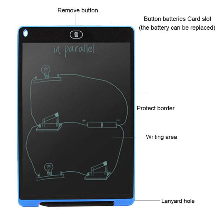 Portable 12 inch LCD Writing Tablet Drawing Graffiti Electronic Handwriting Pad Message Graphics Board Draft Paper with Writing Pen(Green) - Consumer Electronics by buy2fix | Online Shopping UK | buy2fix