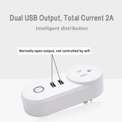 ZigBee 3.0 Dual USB Smart Socket Switch, EU Plug (White) - Consumer Electronics by buy2fix | Online Shopping UK | buy2fix