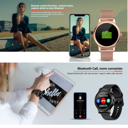 SMA-R2 1.3 inches IPS Screen Smart Watch IP65 Waterproof,Support Call /Message Reminder /Dual-mode Bluetooth 3.0 + 4.0/ Sleeping Monitoring /Sedentary Reminder(Black Silicone Strap) - Smart Wear by buy2fix | Online Shopping UK | buy2fix