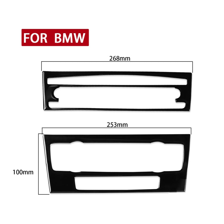 For BMW 3 Series E90/E92 2005-2012 2pcs Car Air Conditioner CD Control Panel Non-navigation with Holes Decorative Sticker, Left and Right Drive Universal - In Car by buy2fix | Online Shopping UK | buy2fix