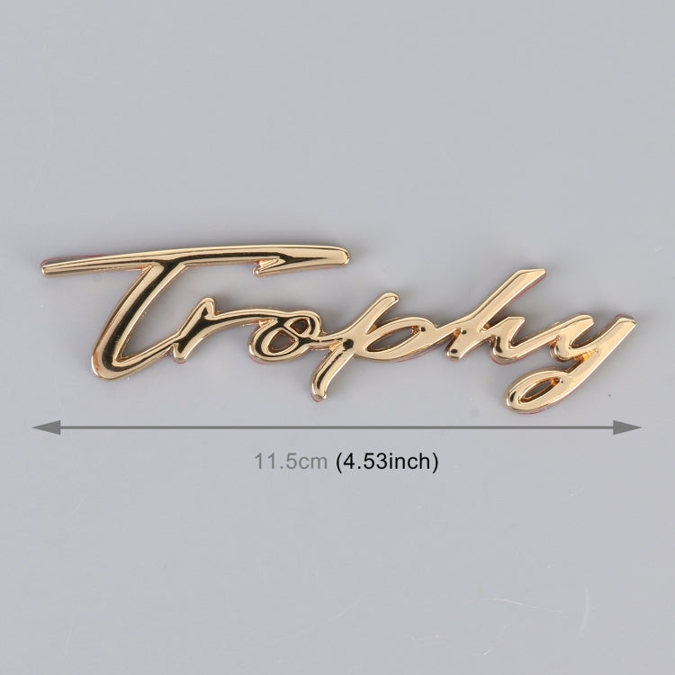 Car TROPHY Personalized Aluminum Alloy Decorative Stickers, Size: 11.5x2.5x0.35cm (Gold) - 3D Metal Sticker by buy2fix | Online Shopping UK | buy2fix