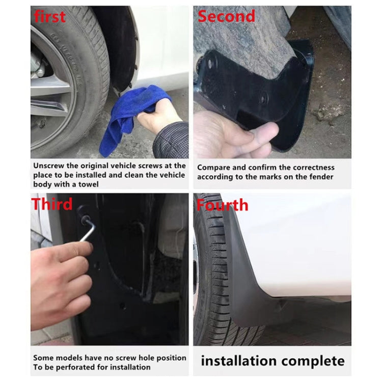For Nissan Qashqai 2015-2021 4pcs/Set Car Auto Soft Plastic Splash Flaps Fender Guard - Mudguards by buy2fix | Online Shopping UK | buy2fix