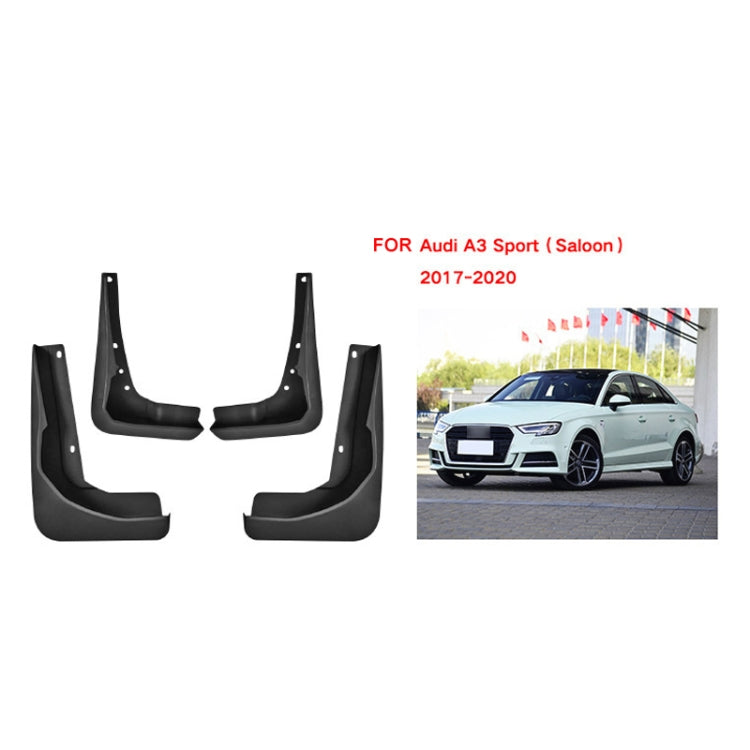 For Audi A3 Sedan Sport 2017-2020 4pcs/Set Car Auto Soft Plastic Splash Flaps Fender Guard - Mudguards by buy2fix | Online Shopping UK | buy2fix