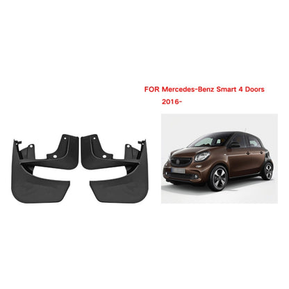 For Mercedes-Benz Smart 4-door 2016-2021 4pcs/Set Car Auto Soft Plastic Splash Flaps Fender Guard - Mudguards by buy2fix | Online Shopping UK | buy2fix