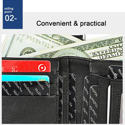 LT3529 Retro Crazy Horse Texture Double Zipper Anti-magnetic RFID Chain Wallet with Card Slots (Black) - Antimagnetic RFID Package by buy2fix | Online Shopping UK | buy2fix